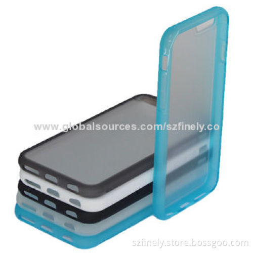 PC and TPU Mobile Phone Case for iPhone 6， Double Injection, Clear PC and TPU Case